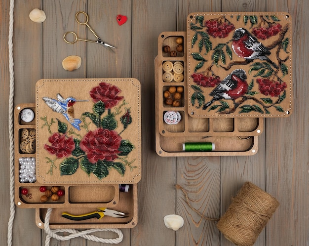 zbiór wzorów haftu